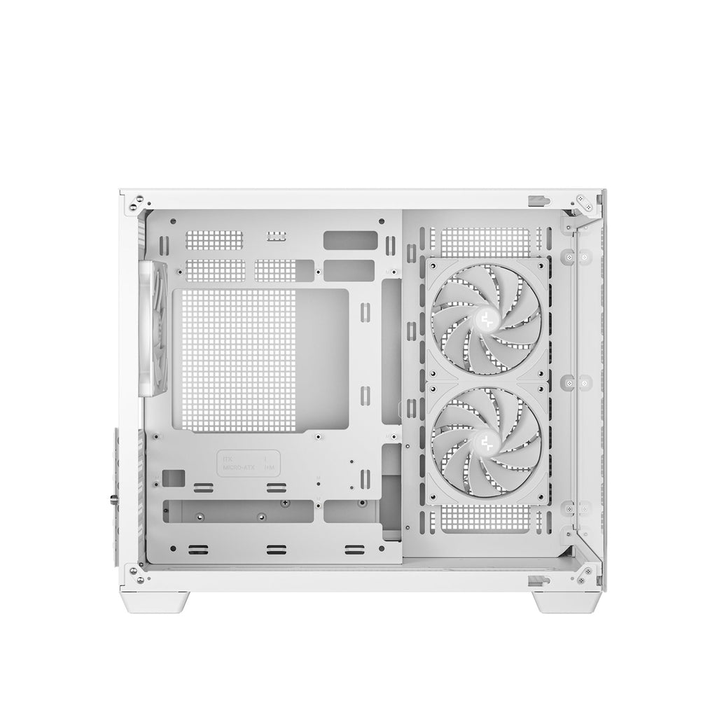 DeepCool CG330 3F ARGB White Dual-Chamber Micro-ATX Tower Case