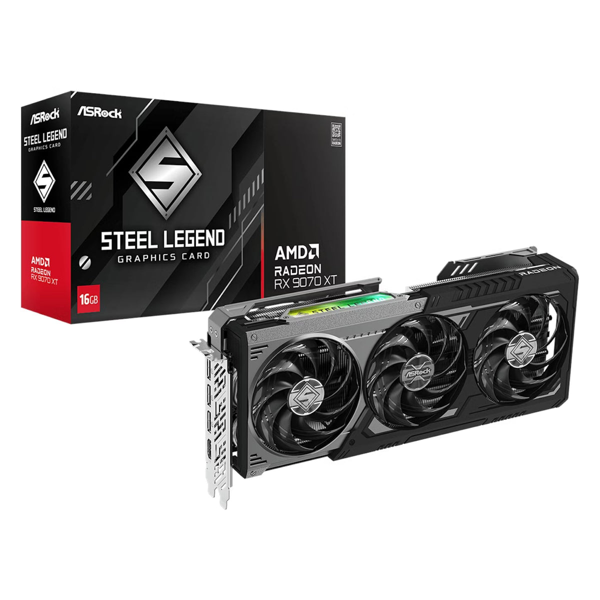 ASRock RX 9070 XT Steel Legend Dark 16GB Graphics Card