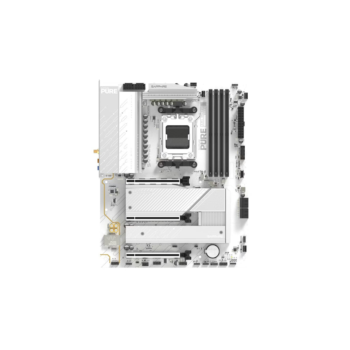 SAPPHIRE Pure B850A WiFi White ATX AM5 Motherboard