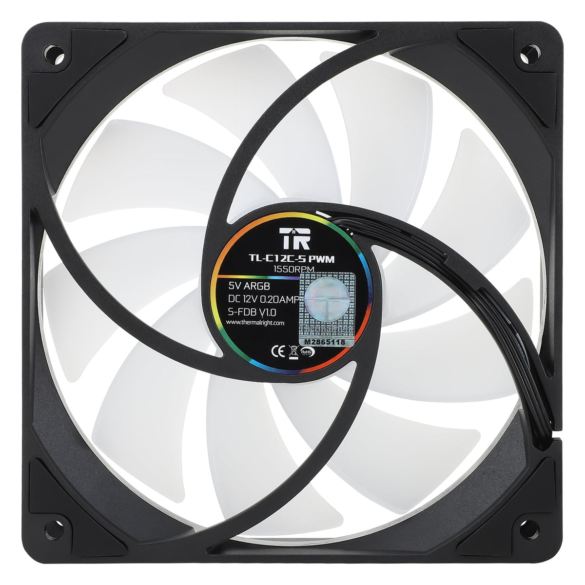 Thermalright TL-C12C-S Black A-RGB 120mm PWM Fans 5-Pack