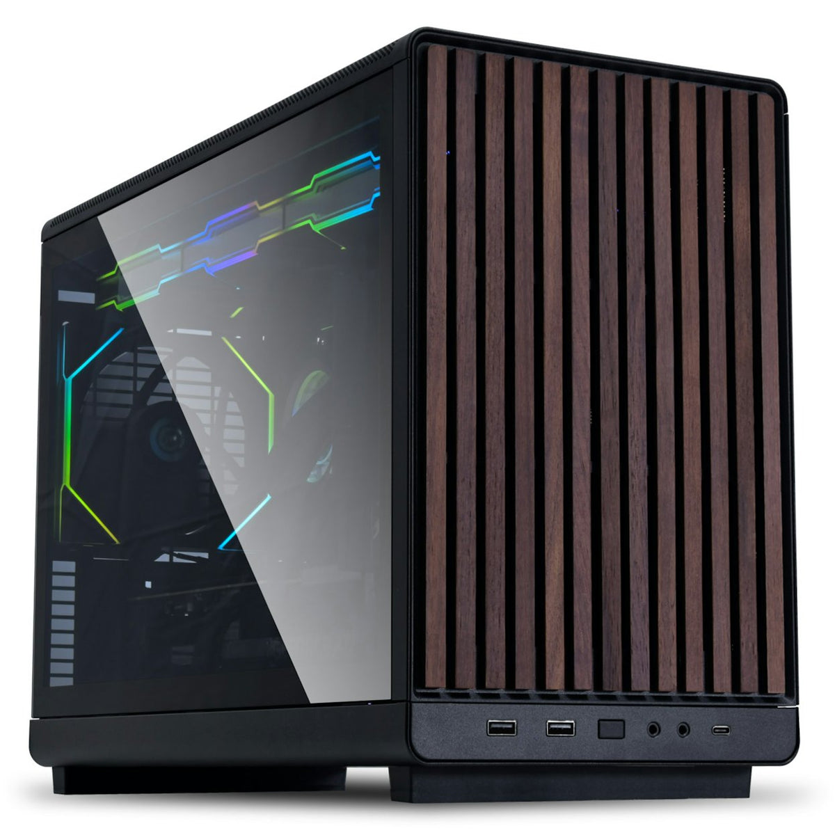 Lian Li Dan Cases A3-mATX Front Wood Panel Black