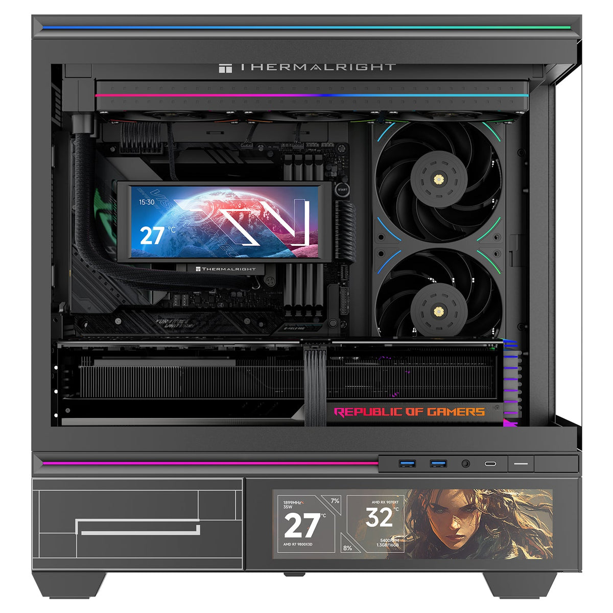 Thermalright TL-UB36R Black A-RGB Reverse 360mm PWM Fan Unit