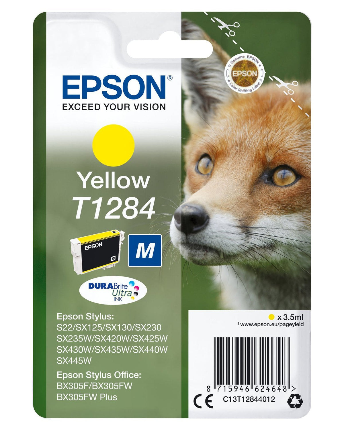 EPSON T1284 M YELLOW INK CARTRIDGE