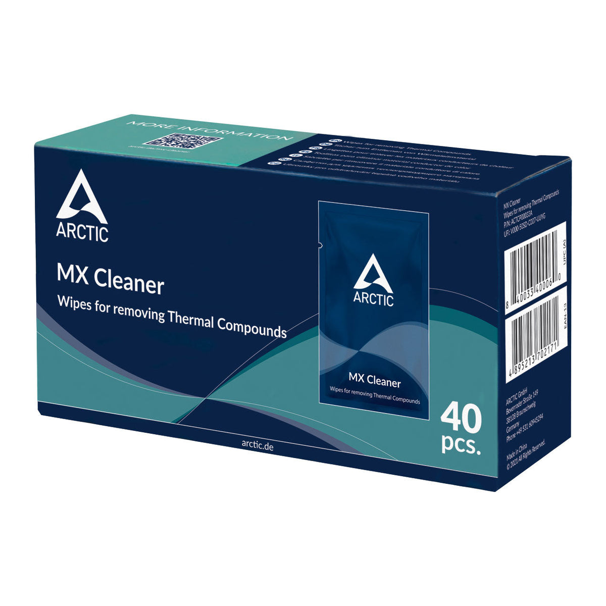Arctic MX Cleaner Wipes Thermal Paste 40 Pack
