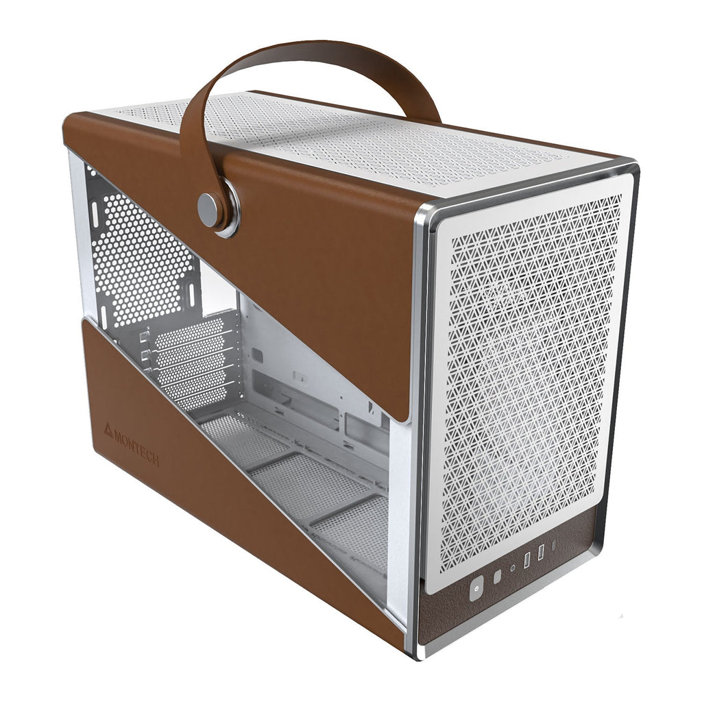 Montech Heritage White Leather Micro-ATX PC Case