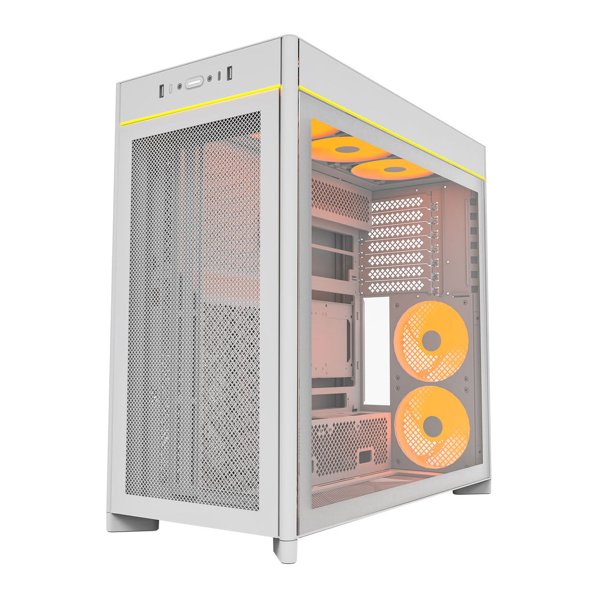 Montech HS01 PRO ARGB Reversible White ATX Case