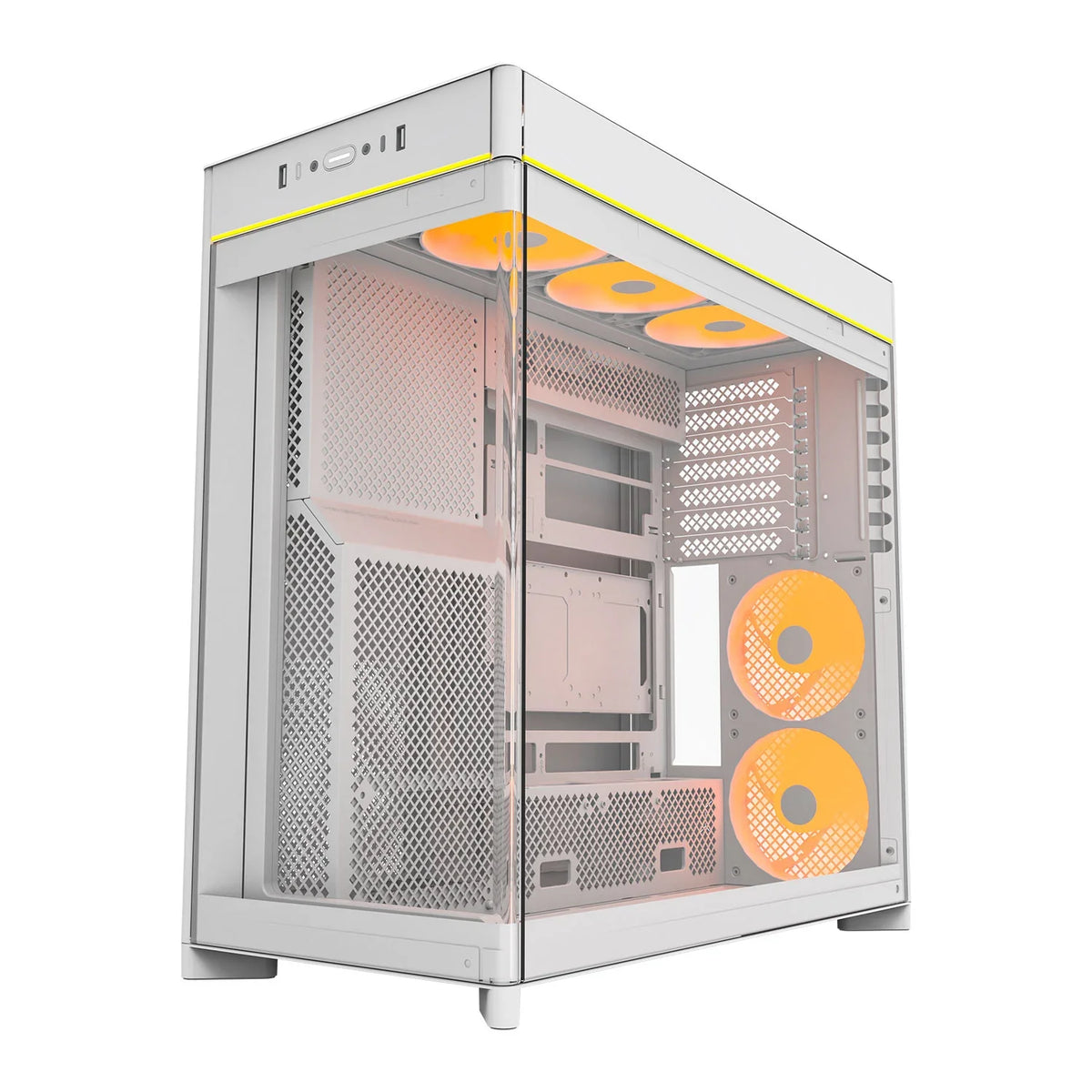 Montech HS02 PRO ARGB Reversible White ATX Case