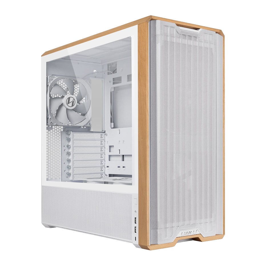 Lian Li Lancool 217 White Wood ATX PC Case