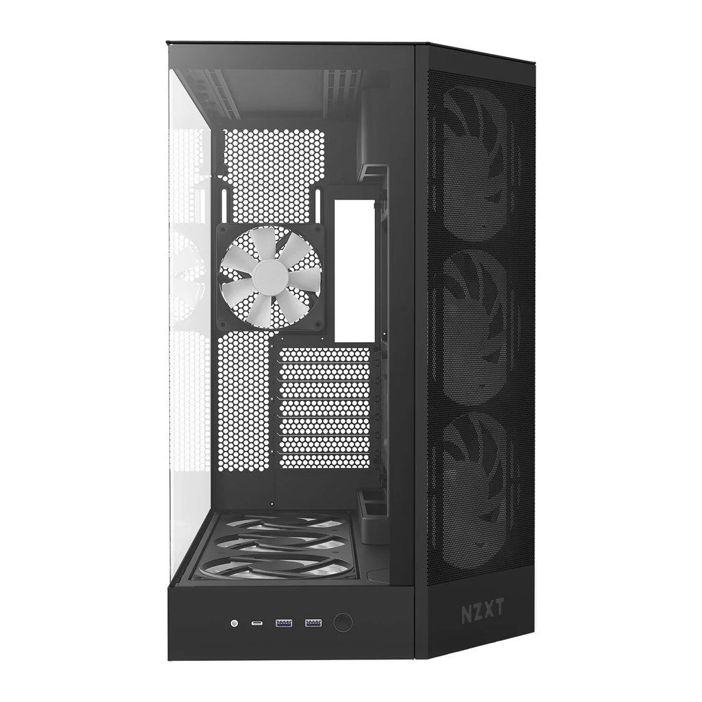 NZXT H9 Flow RGB+ 2025 Black ATX Dual Chamber PC Case