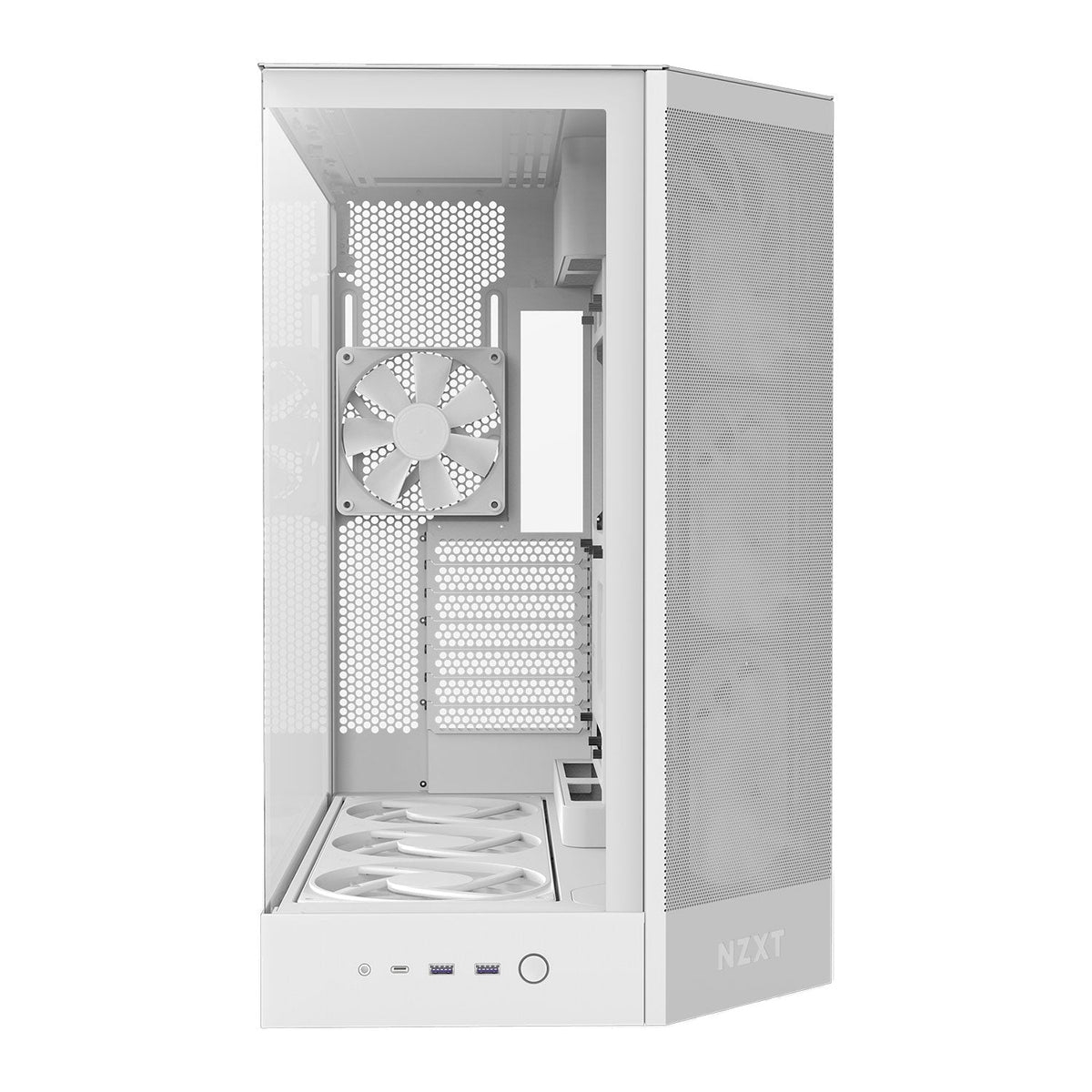 NZXT H9 Flow RGB+ 2025 White ATX Dual Chamber PC Case