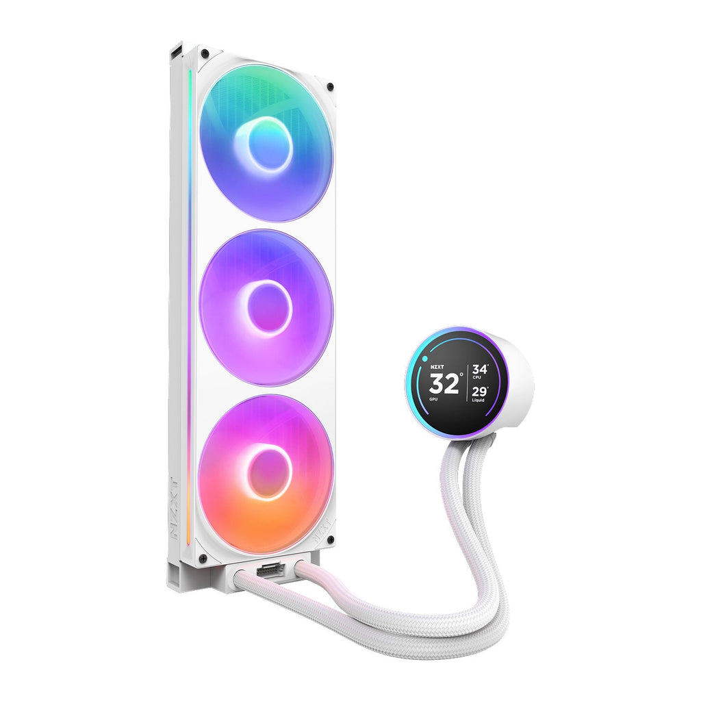NZXT Kraken 420 Elite RGB White LCD AIO Liquid Cooler