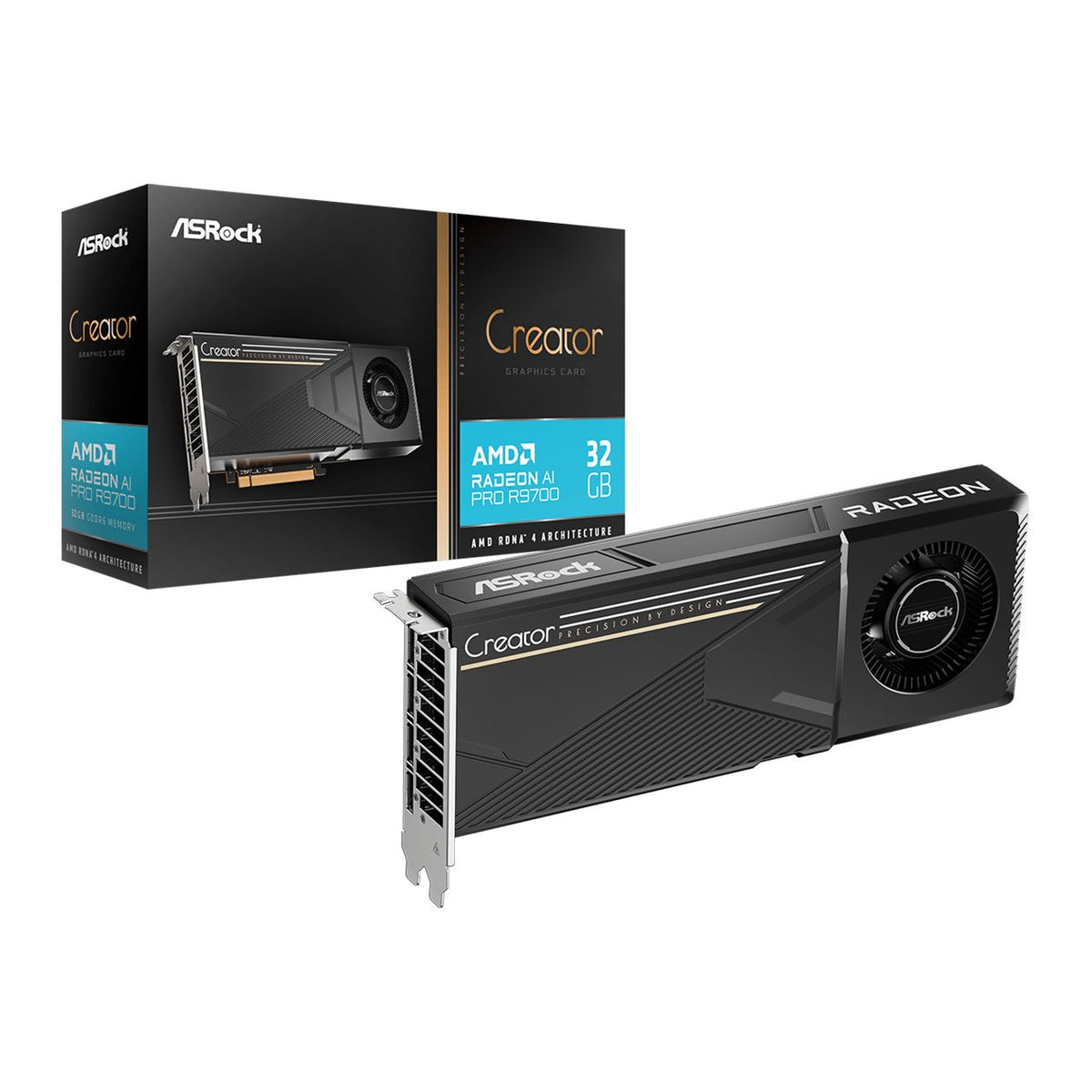 32GB ASRock AI Pro R9700 Creator Graphics Card