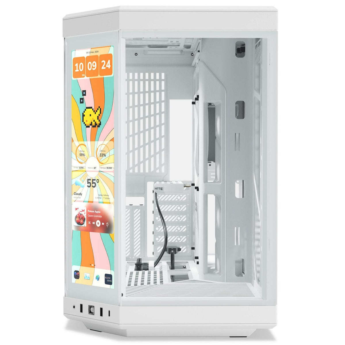 Hyte Y70 Touch Infinite Snow White Dual Chamber ATX PC Case