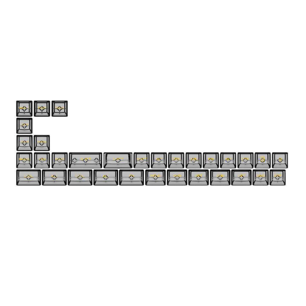Akko Clear Black ASA Profile Keycaps