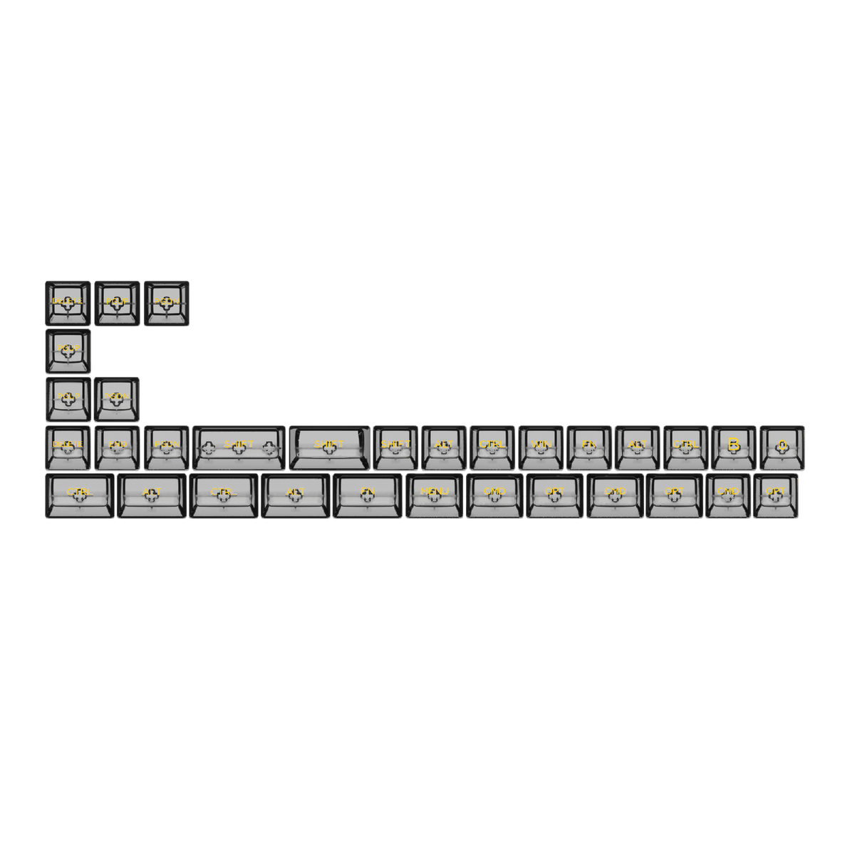 Akko Clear Black ASA Profile Keycaps