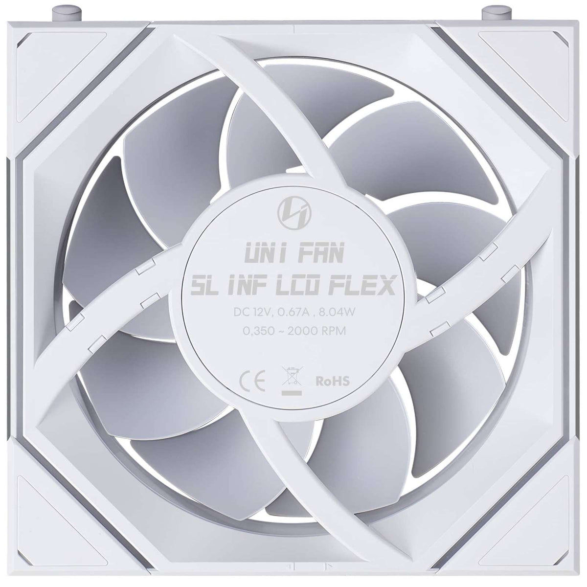 Lian Li UNI FAN SLINF LCD FLEX 120mm Fan - White