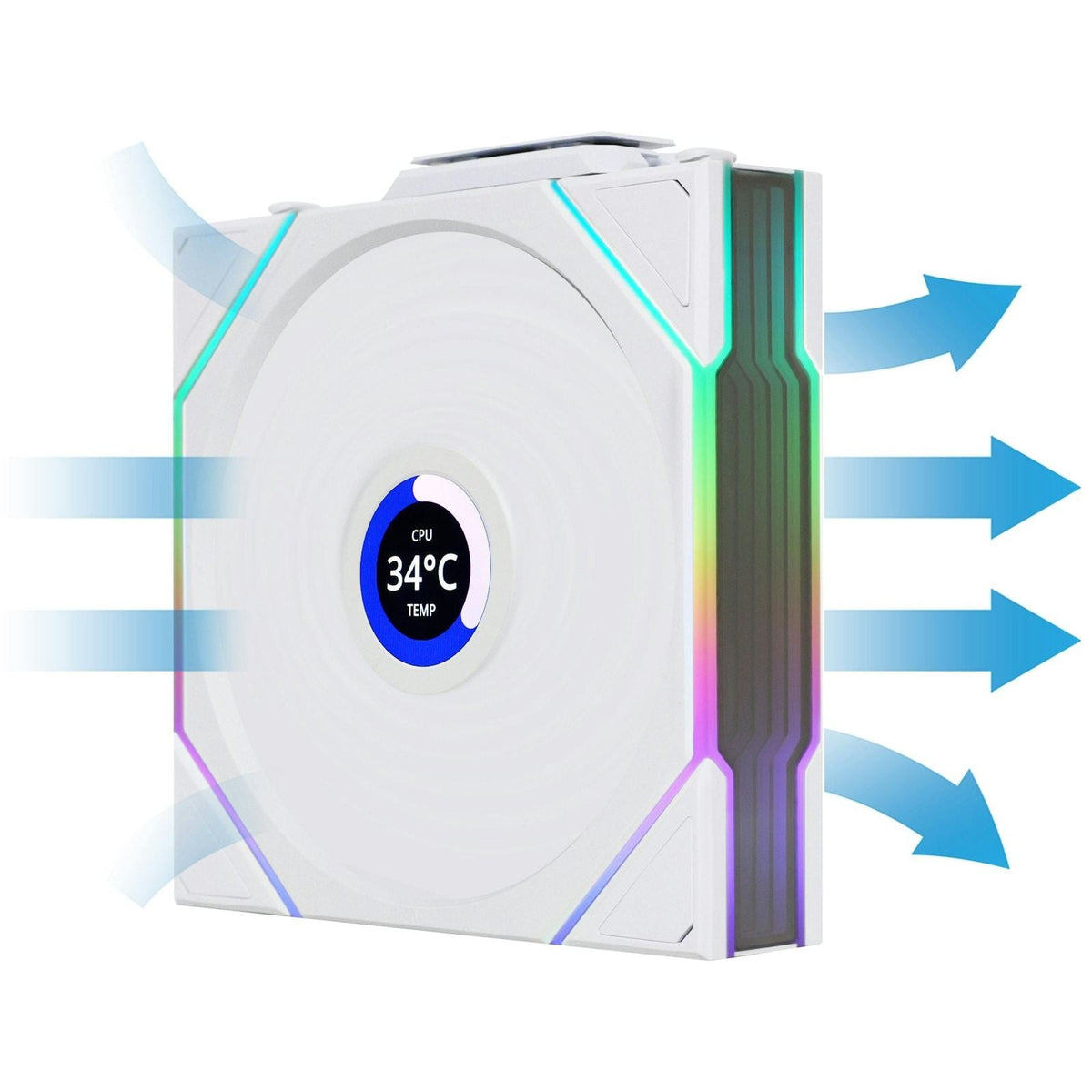 Lian-Li UNI FAN TL120 LCD Wireless ARGB White 120mm Triple Pack