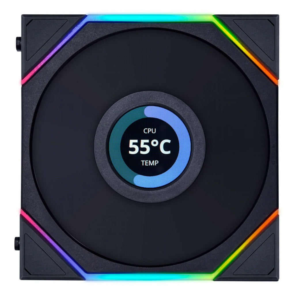 Lian-Li UNI FAN TL120 LCD A-RGB Black 120mm Triple Pack