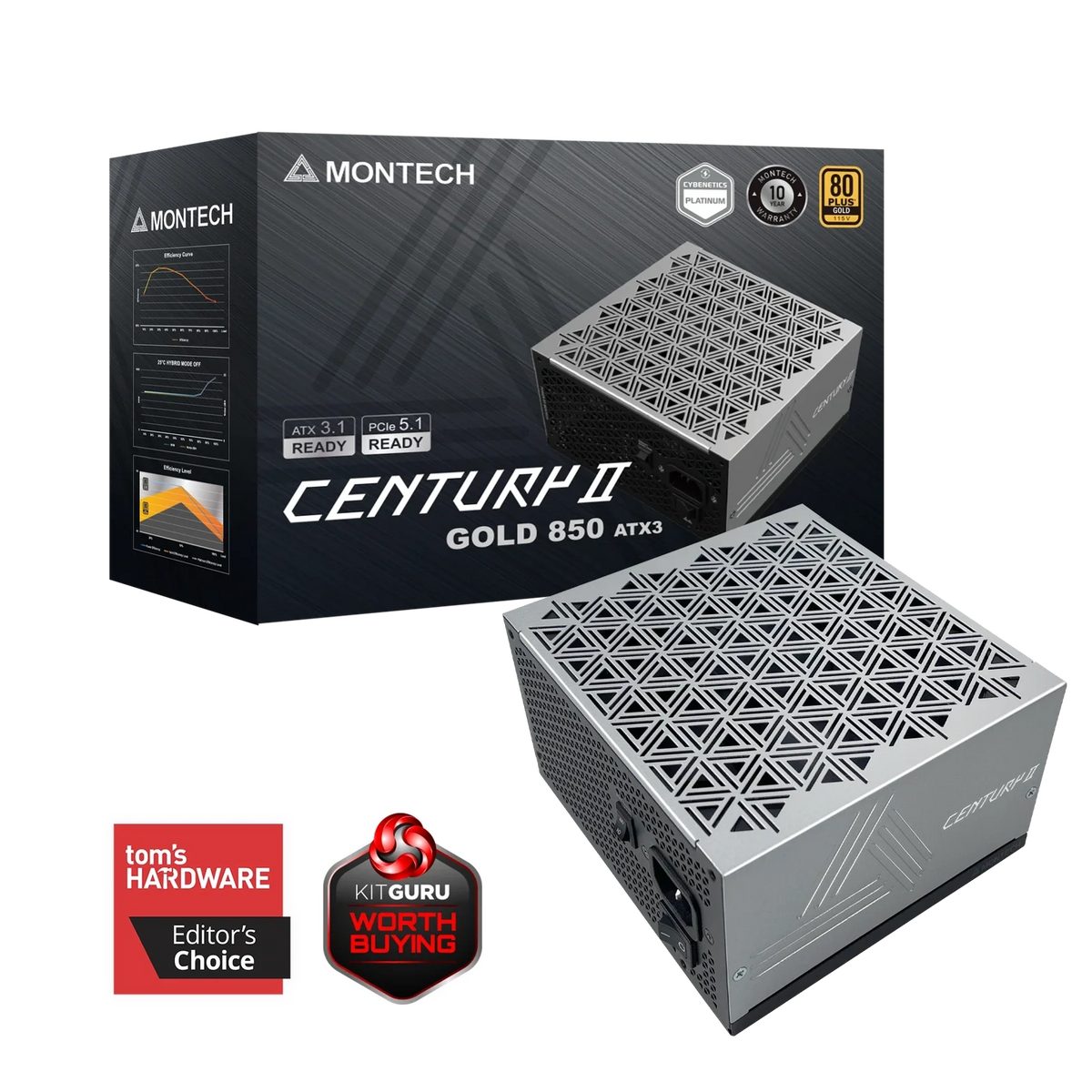 850W Montech Century II ATX 3.1 Gold Modular PSU