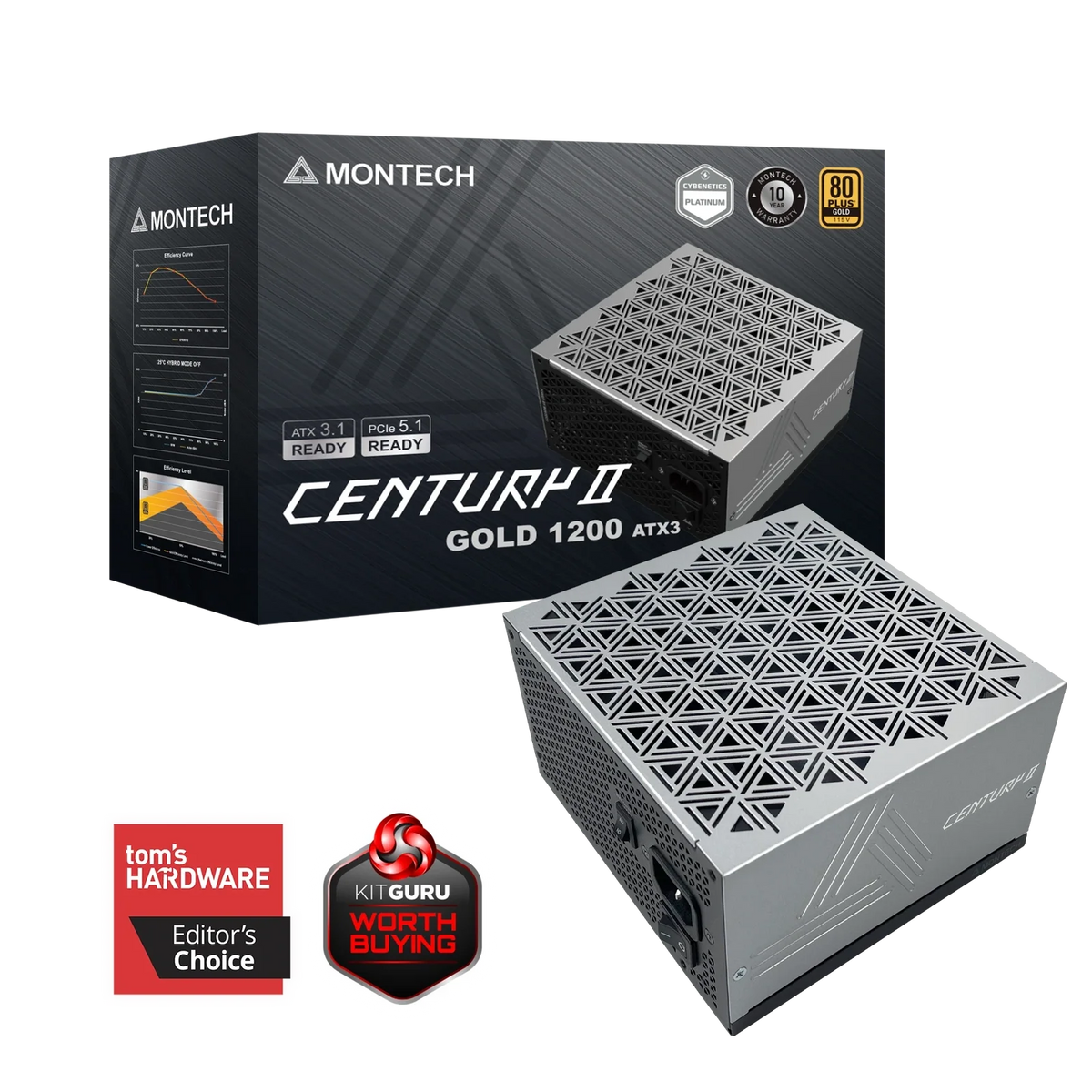 1200W Montech Century II ATX 3.1 Gold Modular PSU