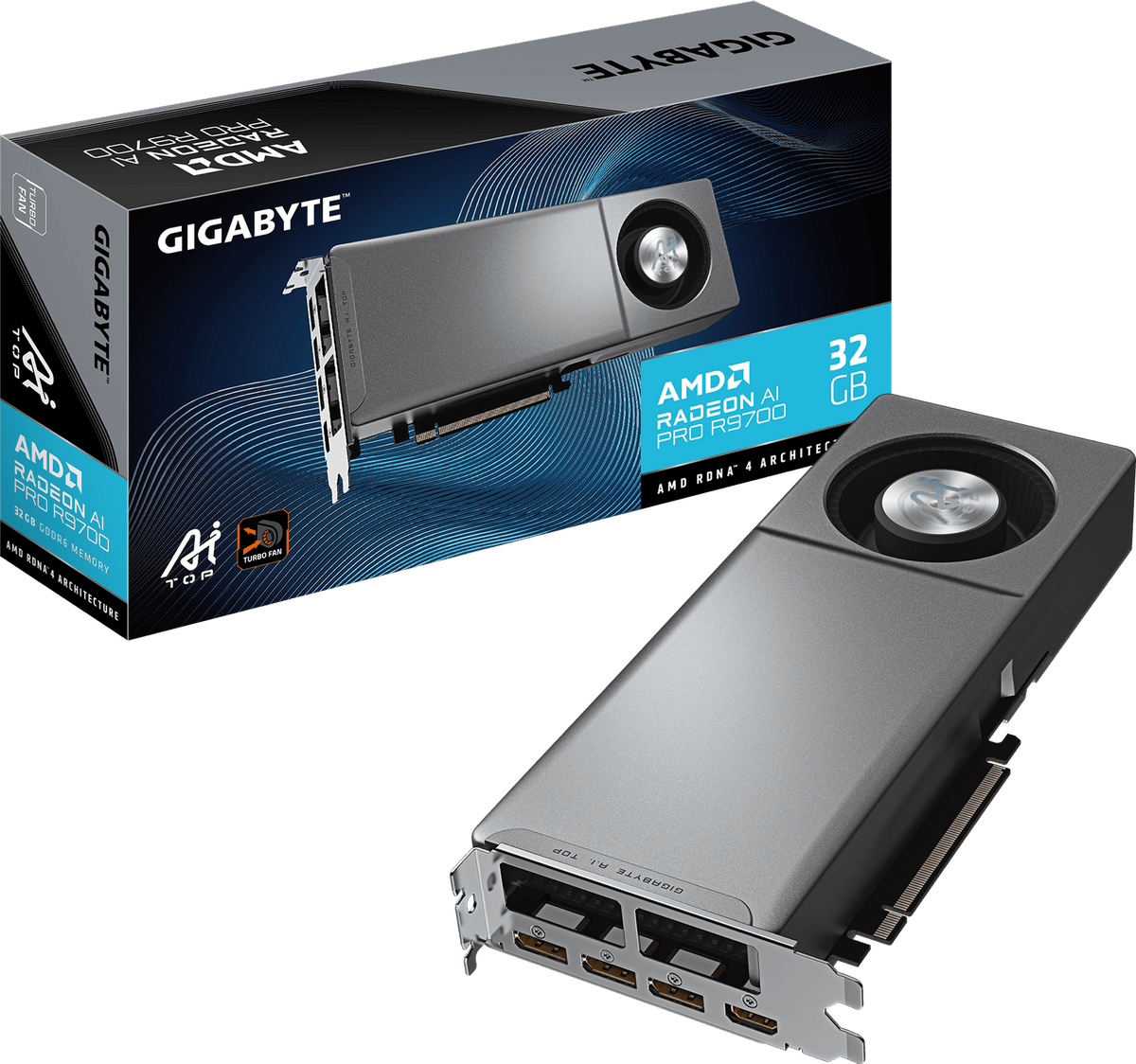 Gigabyte Radeon AI PRO R9700 AI TOP 32GB Graphics Card