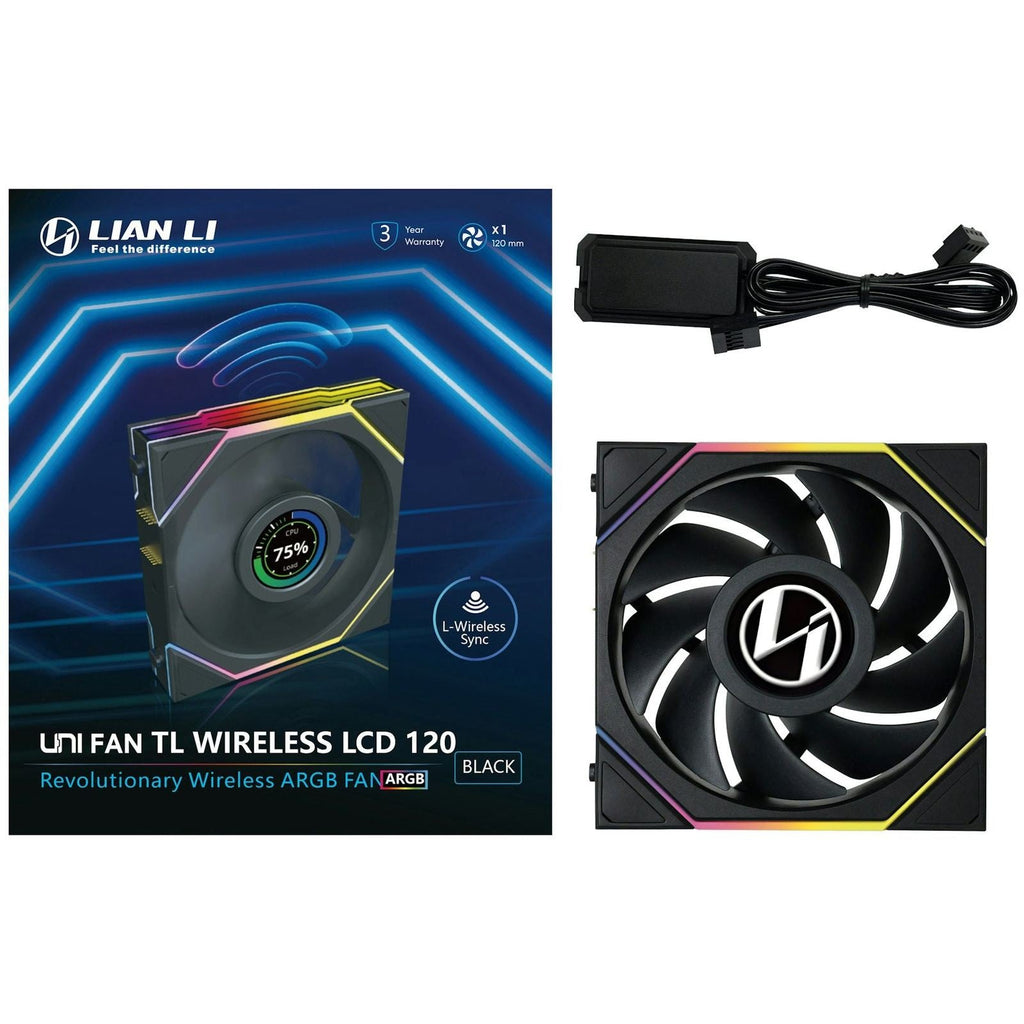 Lian-Li UNI FAN TL120 LCD Wireless ARGB Black 120mm Fan