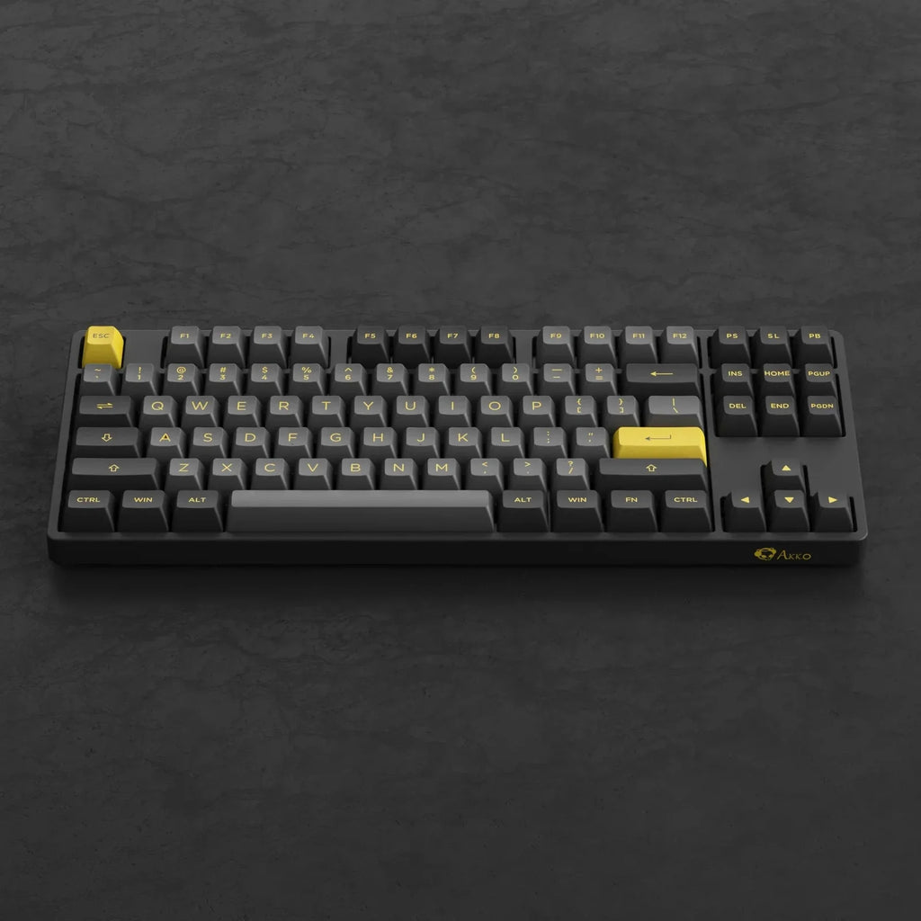 Akko 5087B Plus Black & Gold RGB TKL ANSI V3 Cream Yellow
