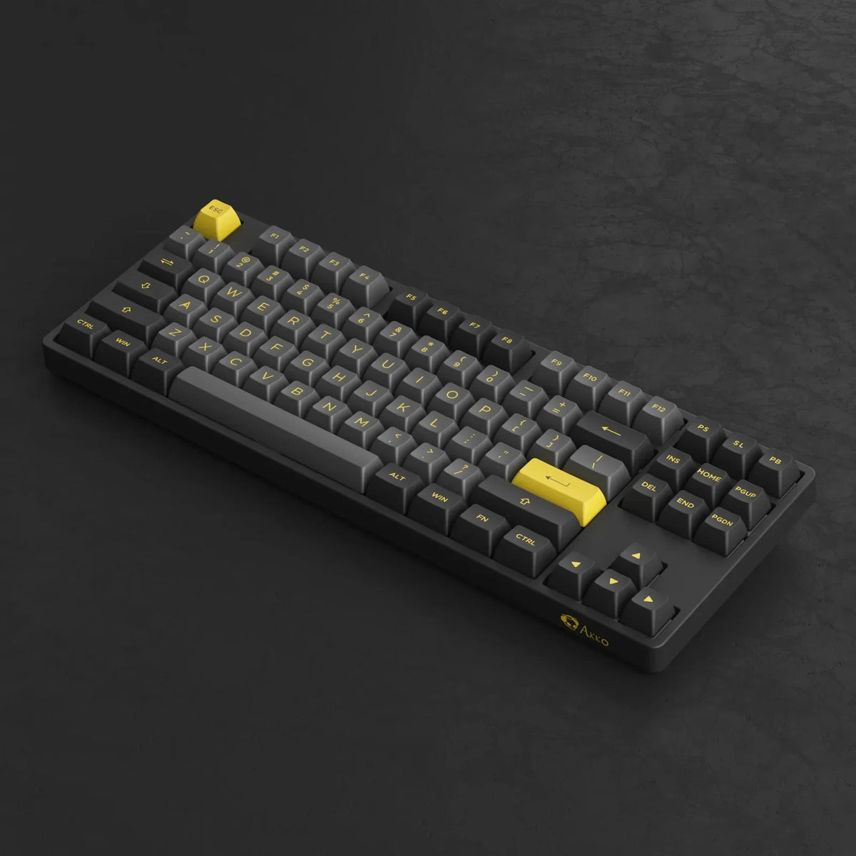 Akko 5087B Plus Black & Gold RGB TKL ANSI V3 Cream Yellow
