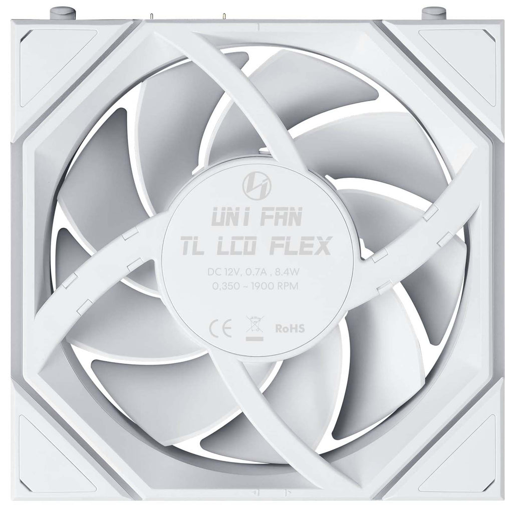 Lian Li UNI FAN TL LCD FLEX 120mm Fan - White