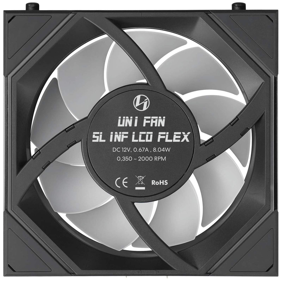 Lian Li UNI FAN SLINF LCD FLEX Reverse 120mm Triple Fan Pack - Black