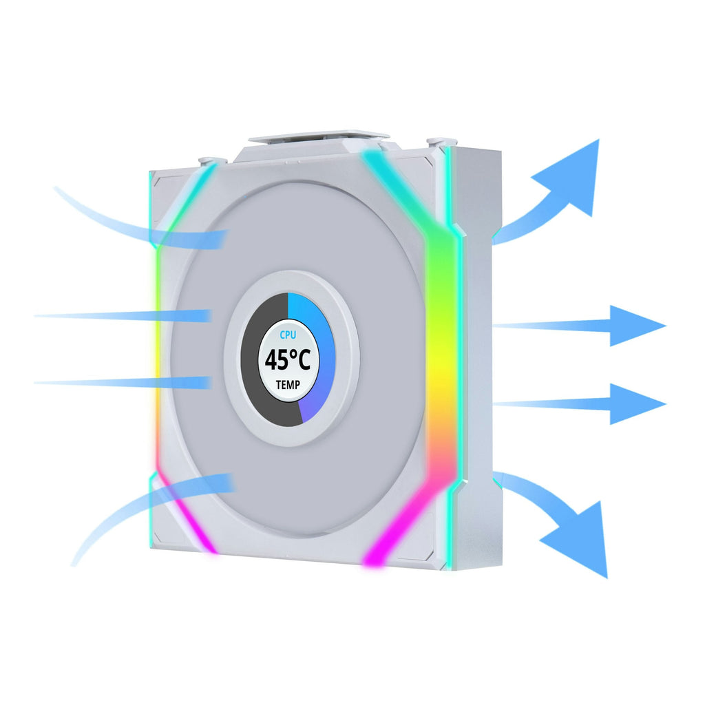 Lian-Li UNI SL120 Wireless LCD A-RGB White 120mm Triple Pack