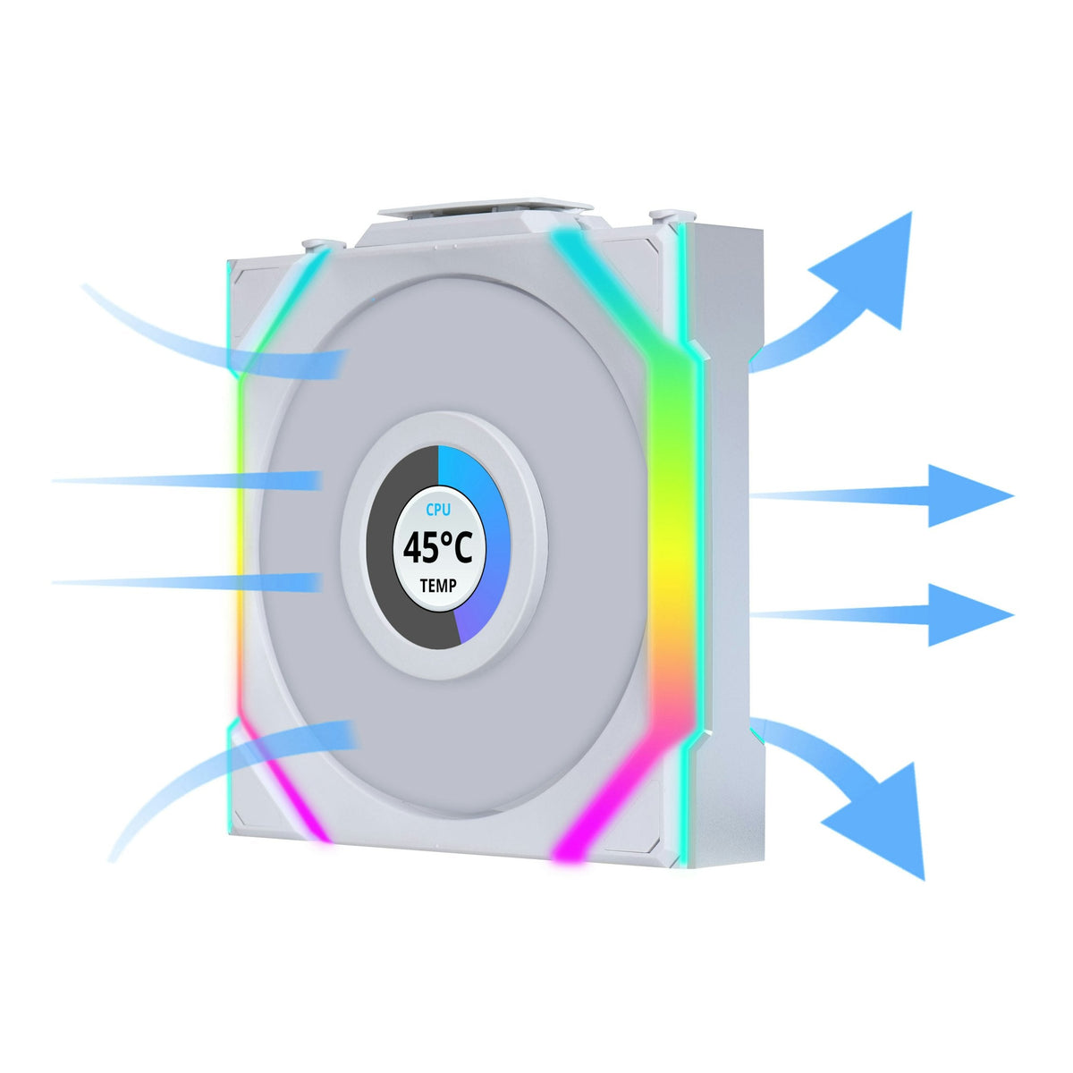 Lian-Li UNI SL120 Wireless LCD A-RGB White 120mm Triple Pack