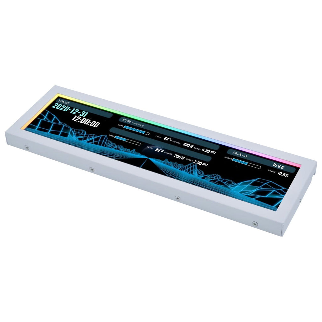 Lian Li 8.8" Screen with Universal Mount LCD White Display