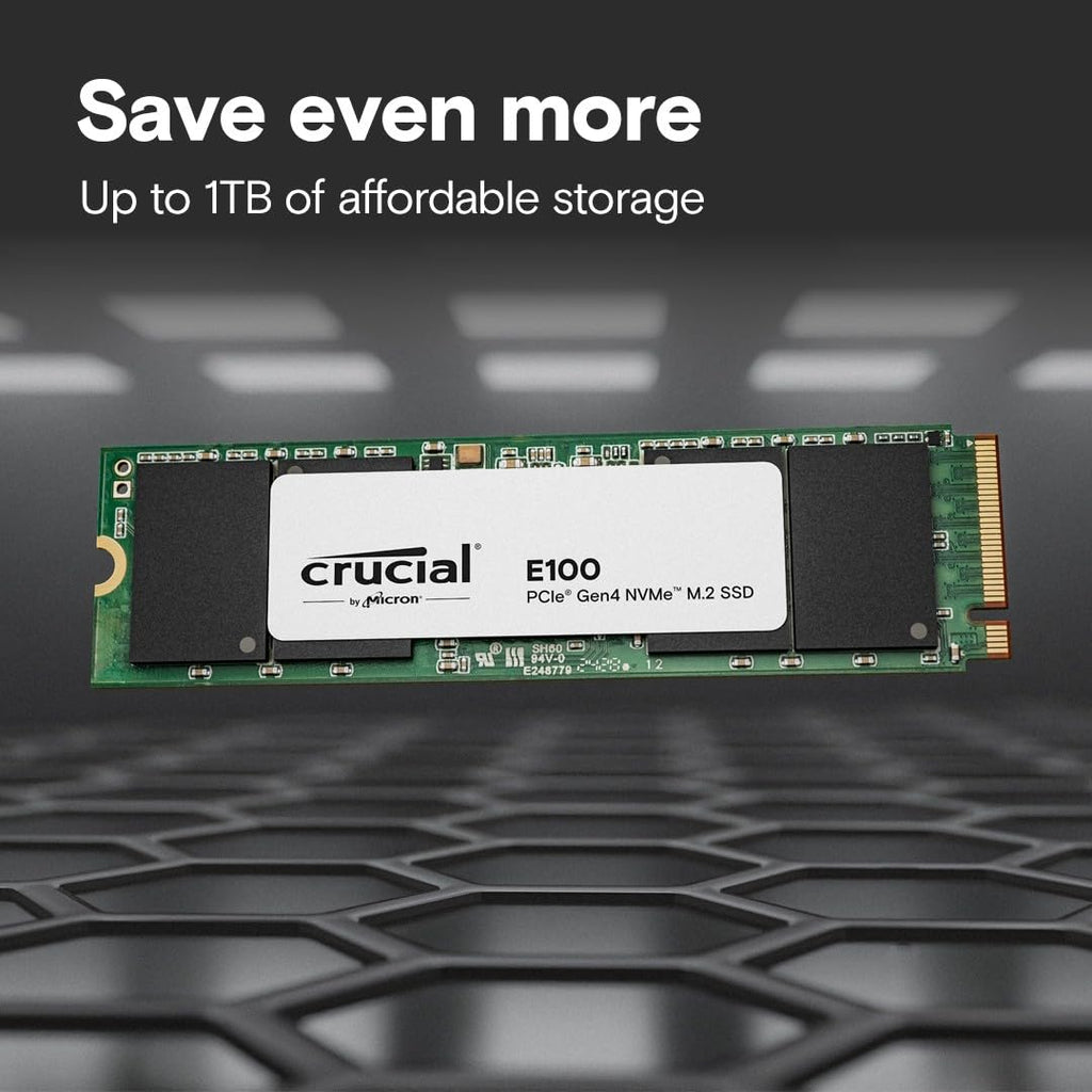 1TB Crucial E100 PCIe 4.0 NVMe M.2 SSD