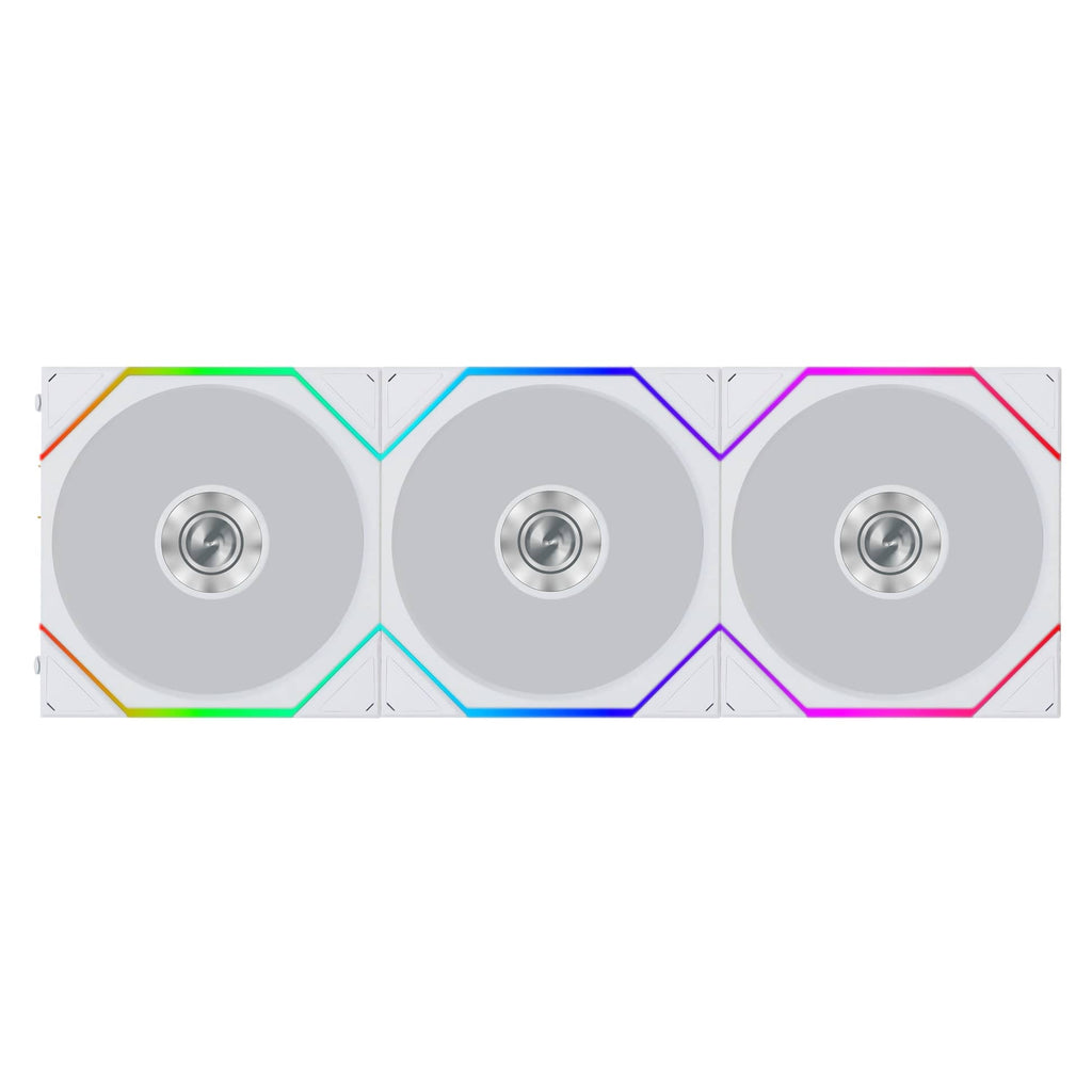 Lian Li UNI FAN TL FLEX Reverse 120mm Triple Fan Pack with Controller - White