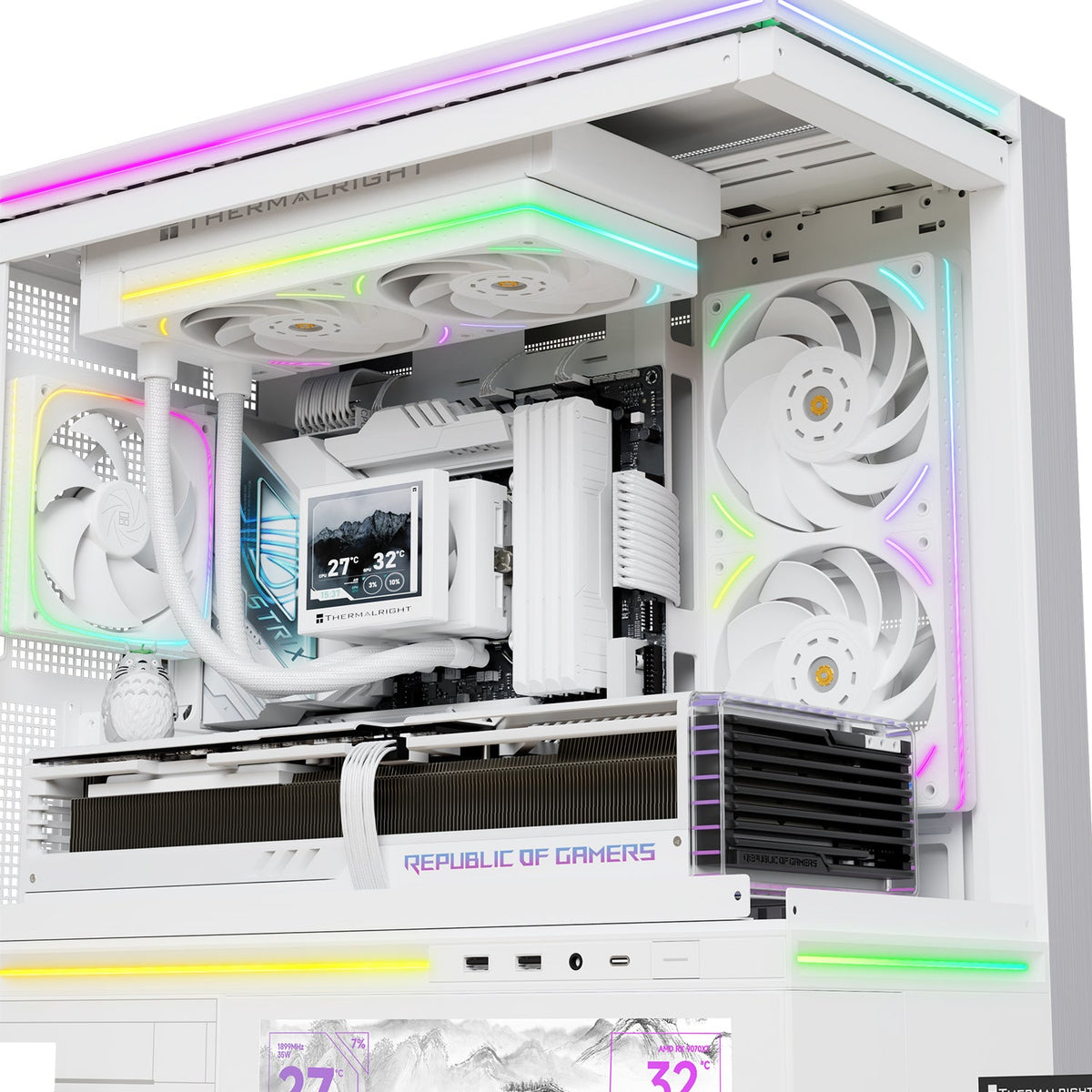 Thermalright TL-UB24RW White A-RGB Reverse 240mm PWM Fan Unit
