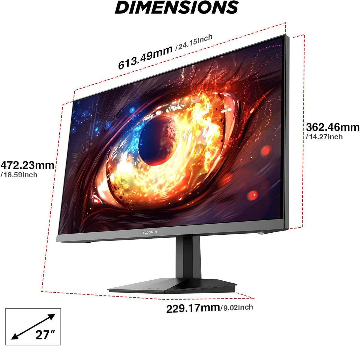 27" Koorui G2711P FHD 200Hz IPS Monitor