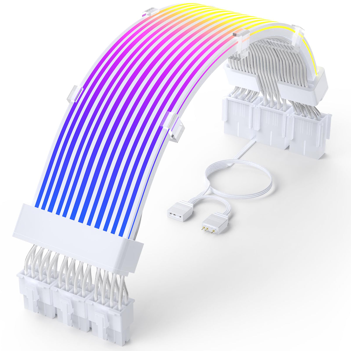 Asiahorse 3 x 8 Pin PCIE White ARGB GPU Cable