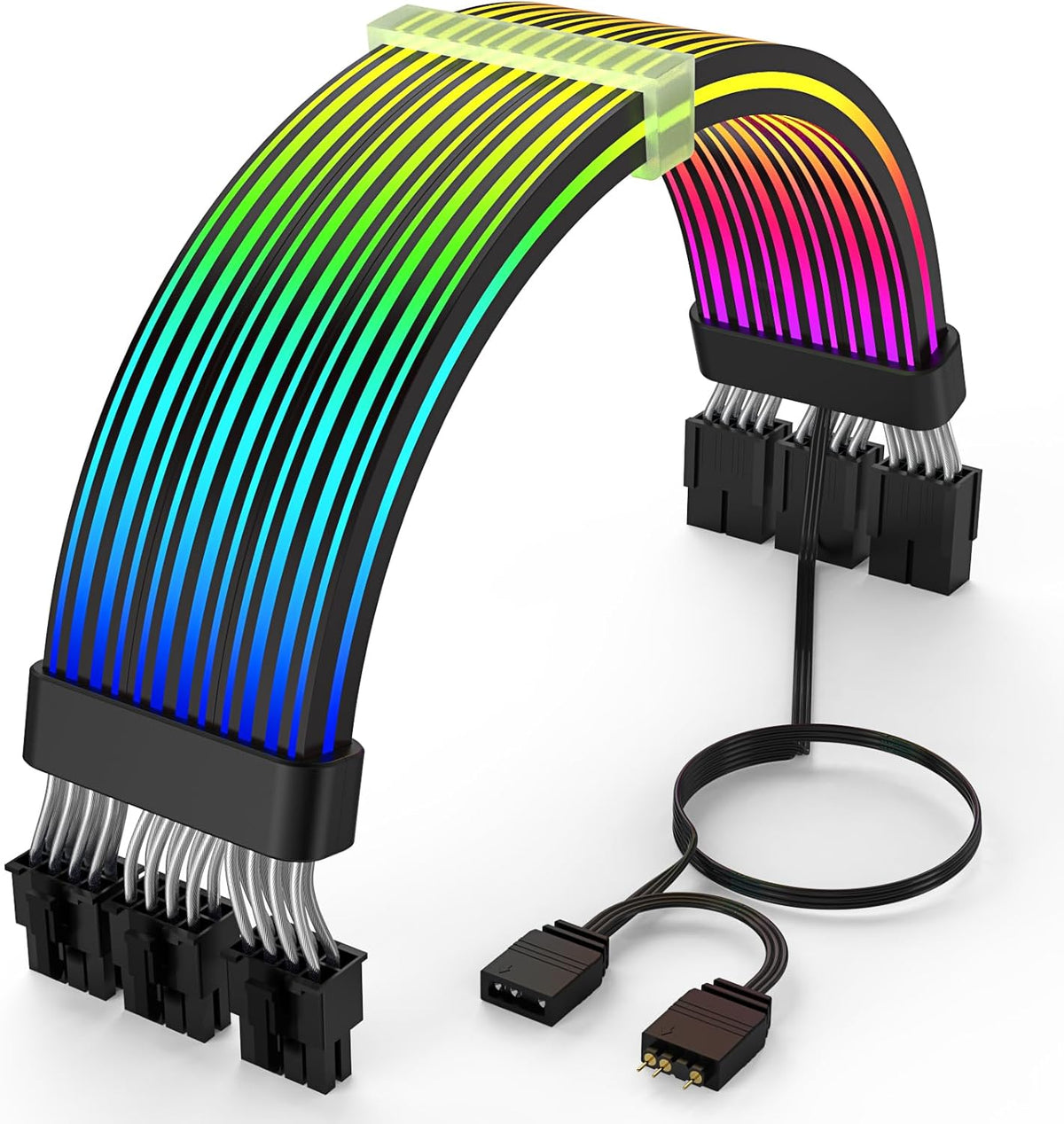 Asiahorse 3 x 8 Pin PCIE Black ARGB GPU Cable