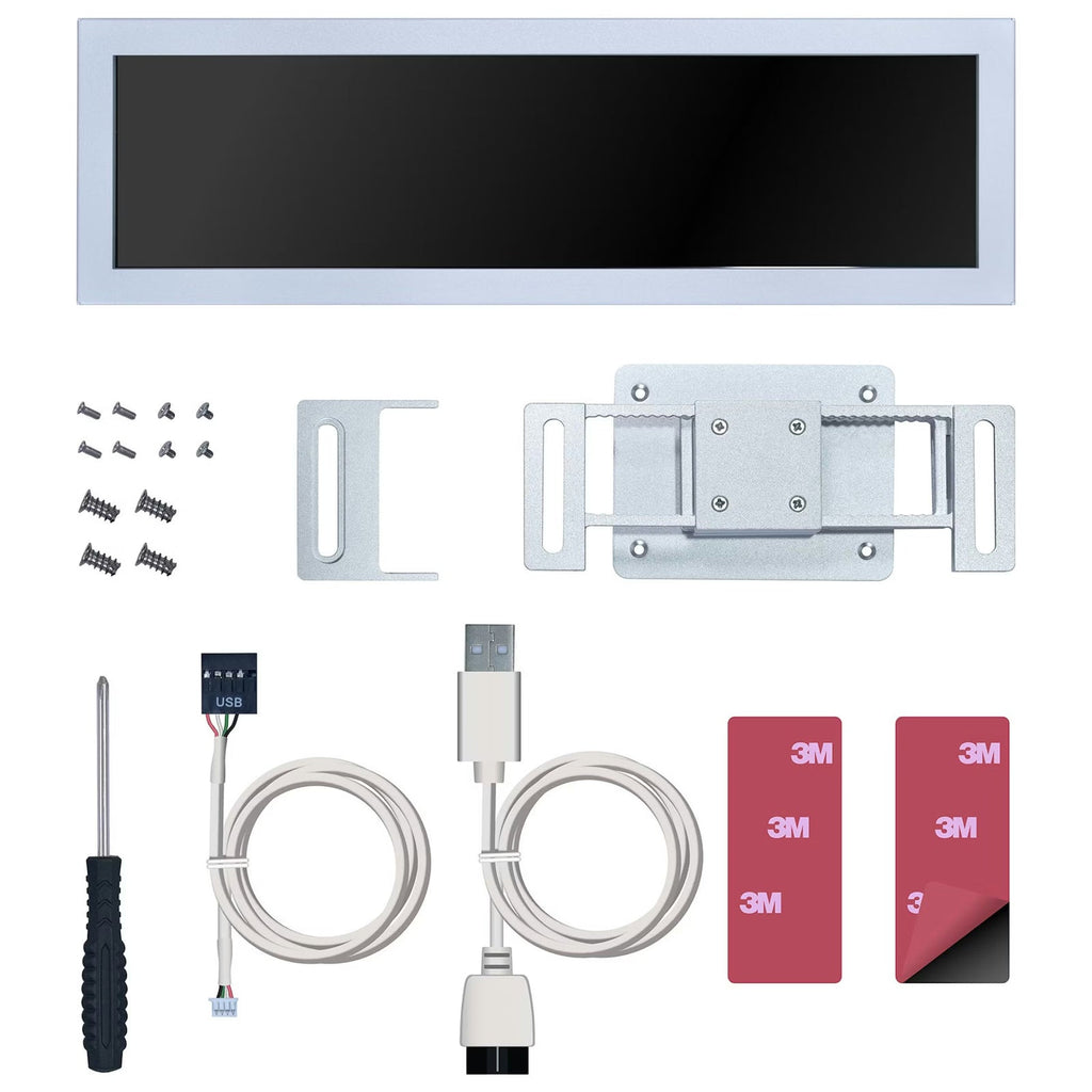 Lian Li 8.8" Screen with Universal Mount LCD White Display