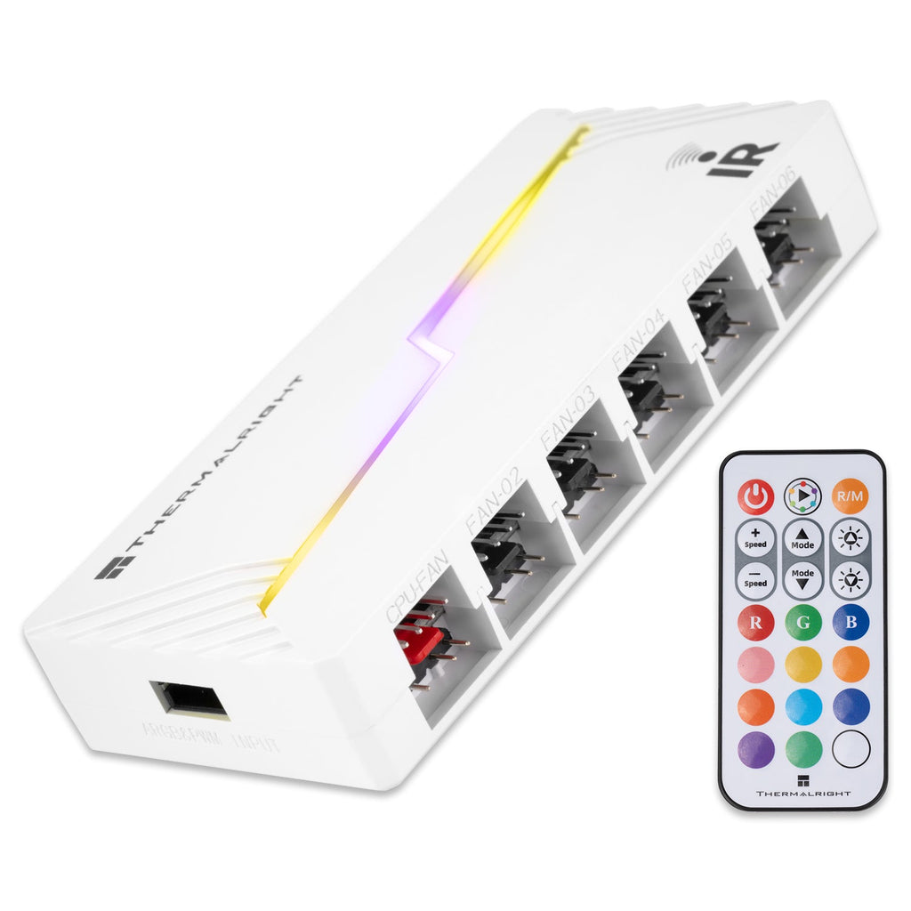 Thermalright 12-Port IR White PWM Fan and A-RGB SATA Powered Hub