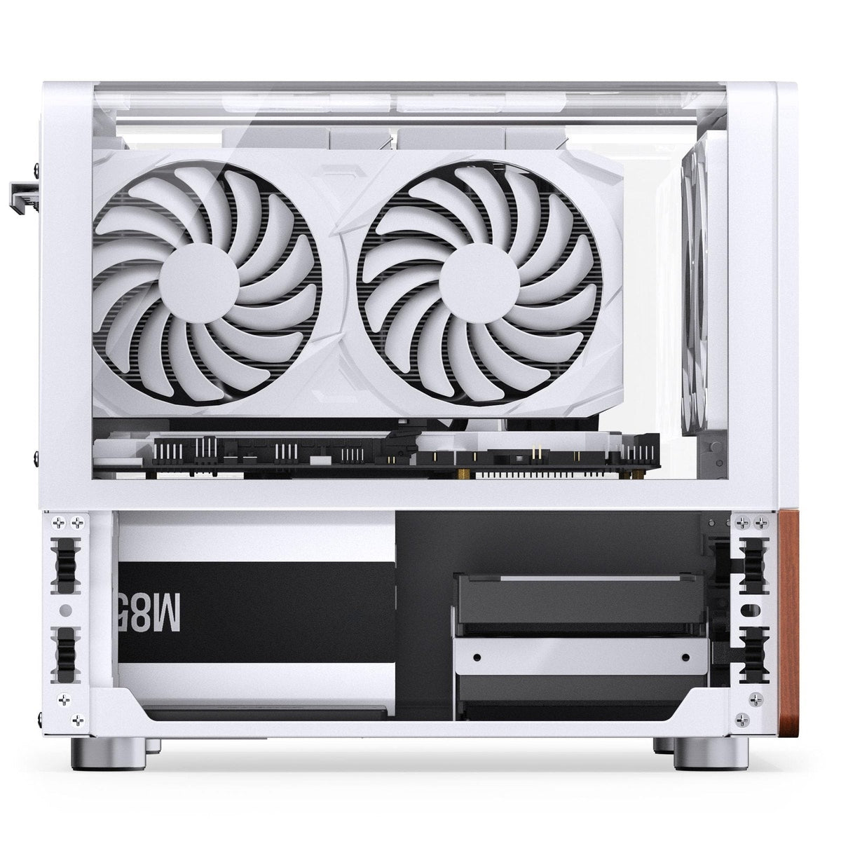 Jonsbo V12 White TG Wood Micro-ATX PC Case