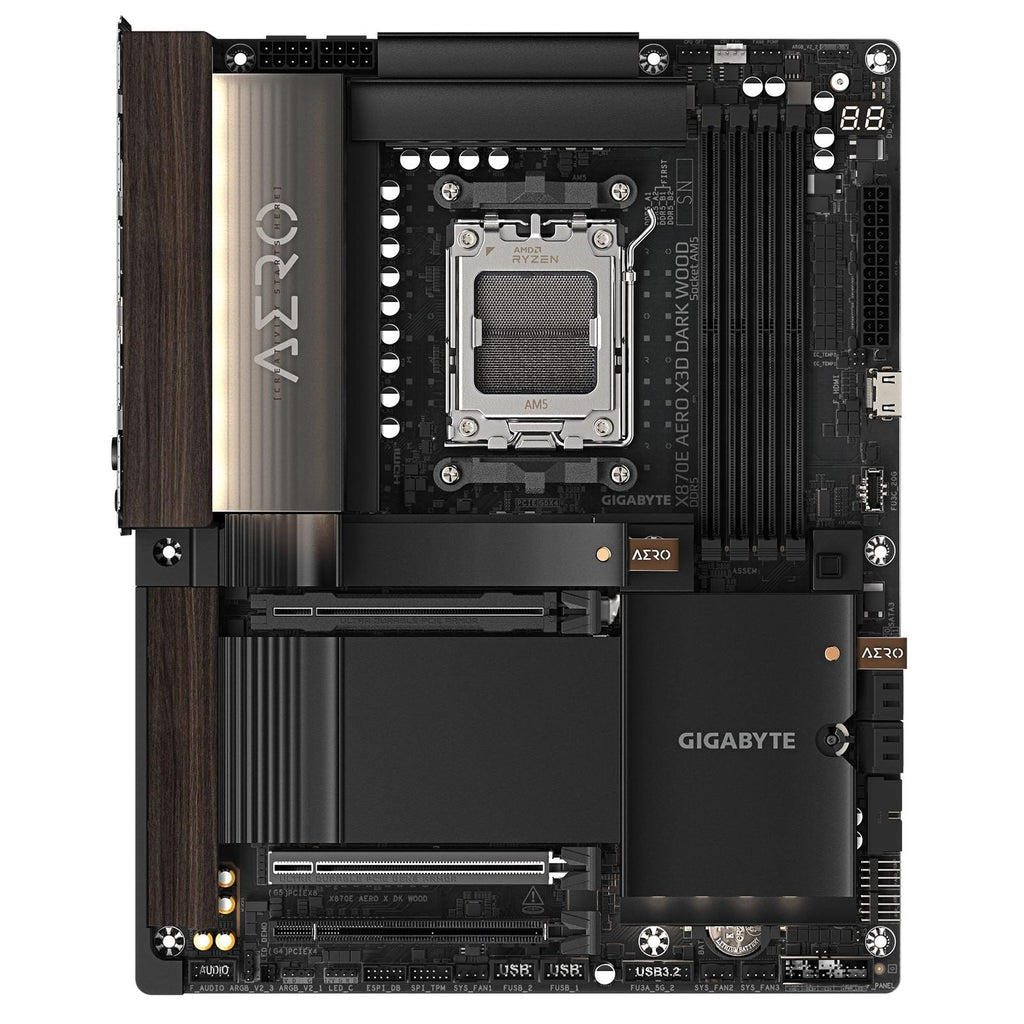 Gigabyte AERO X870E X3D DARK WOOD WIFI7 ATX AM5 Motherboard