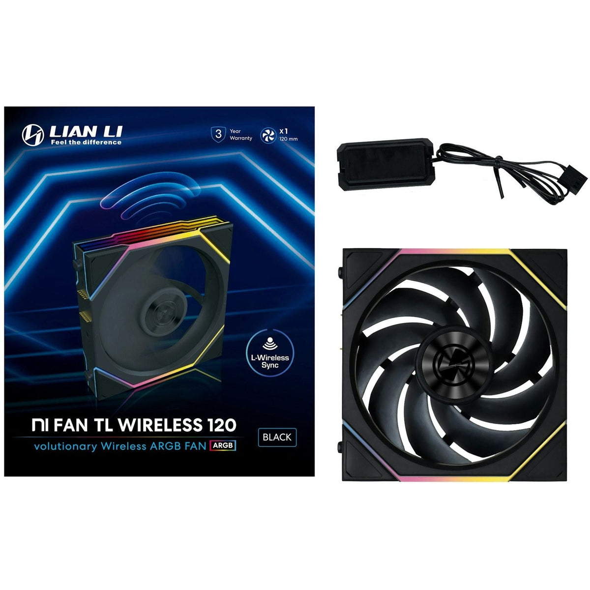 Lian-Li UNI FAN TL120 Wireless ARGB Black 120mm Fan