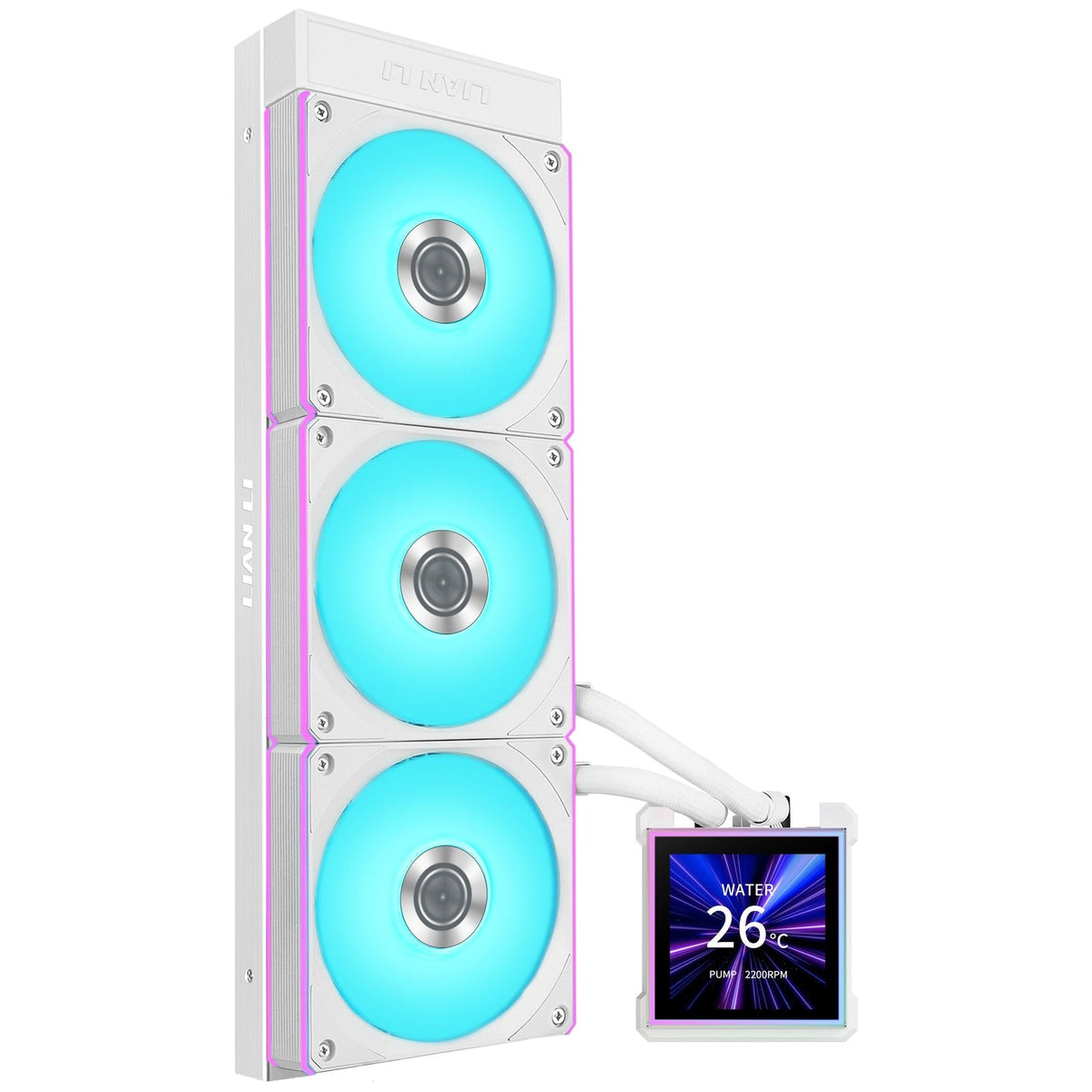 Lian Li HydroShift II OLED Curved 360 FANLESS White All In One CPU Cooler