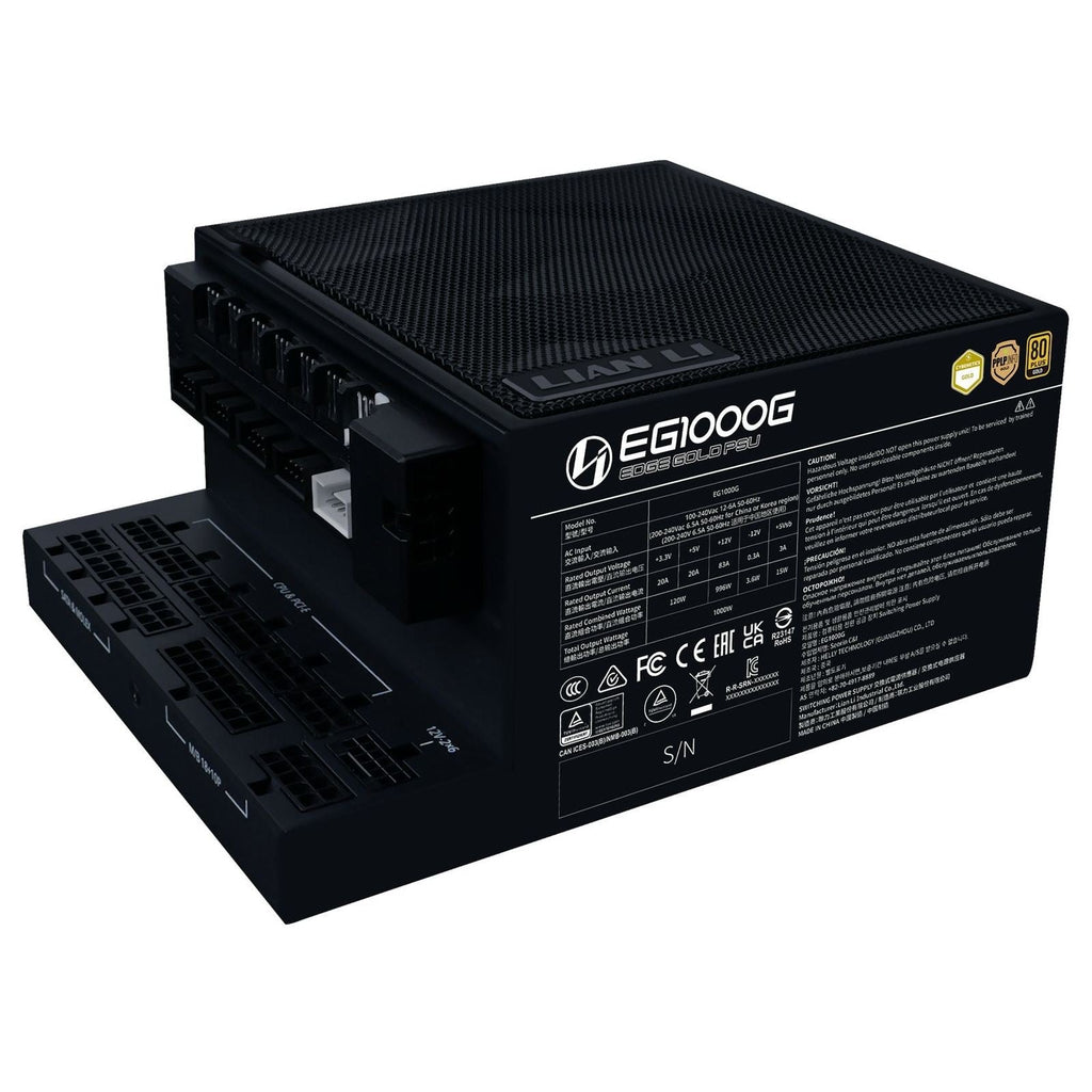 1000W Lian Li Edge ATX 3.1 Gold Modular PSU Black