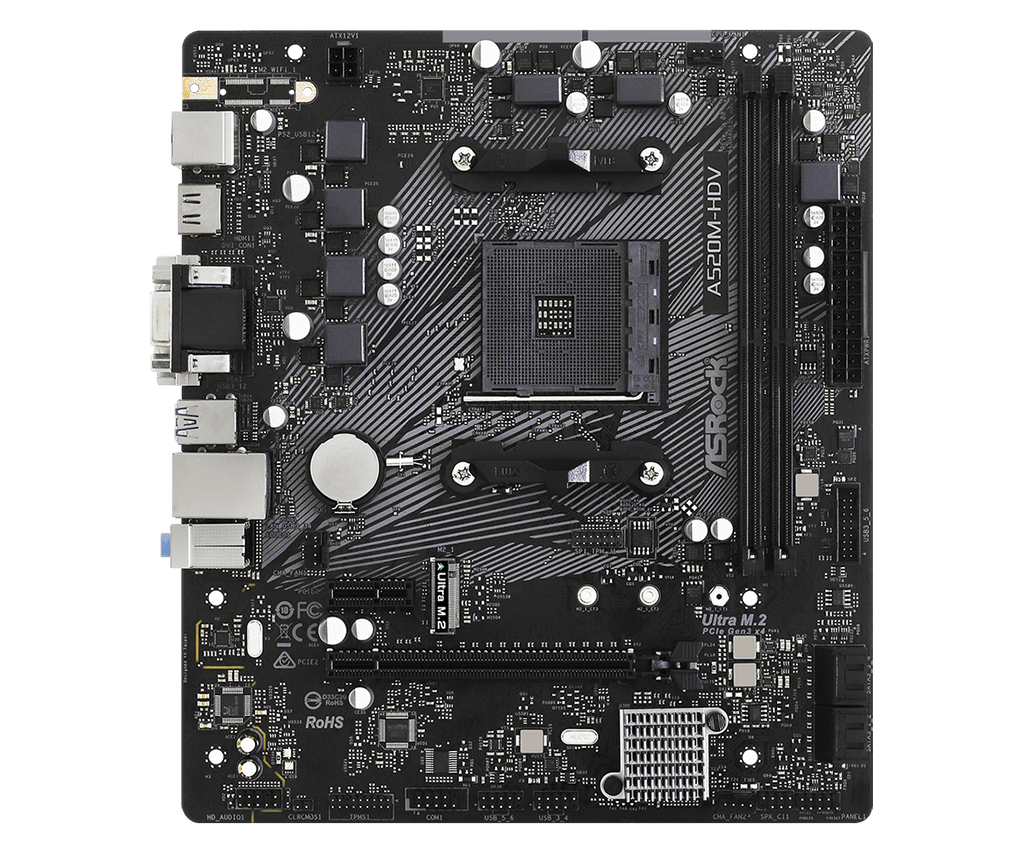 ASRock A520M-HDV Micro-ATX AM4 Motherboard