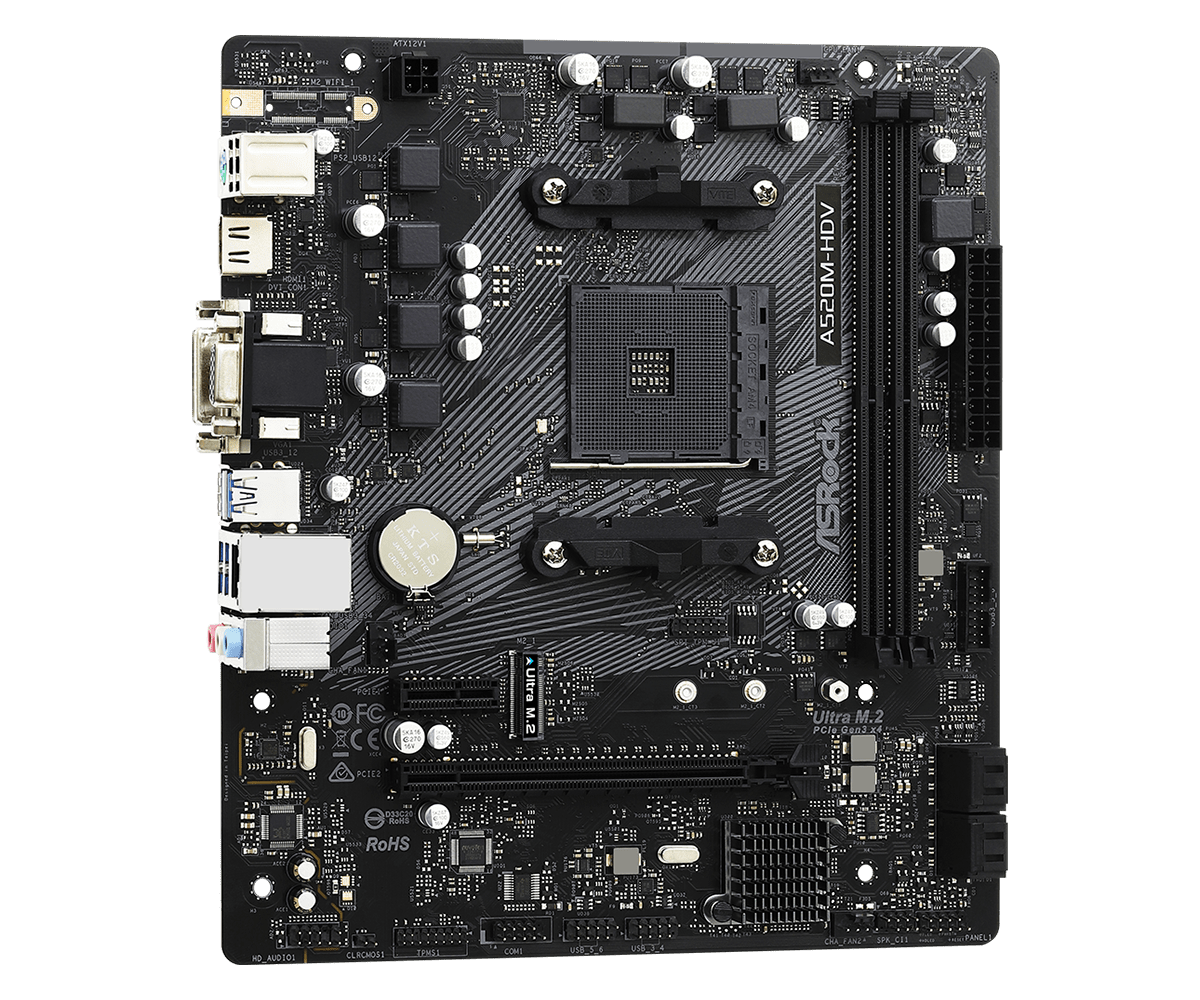 ASRock A520M-HDV Micro-ATX AM4 Motherboard