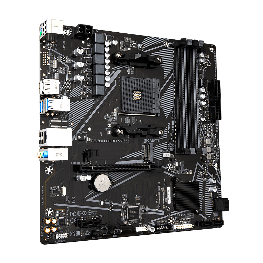 Gigabyte A520M DS3H V2 Micro ATX AM4 Motherboard