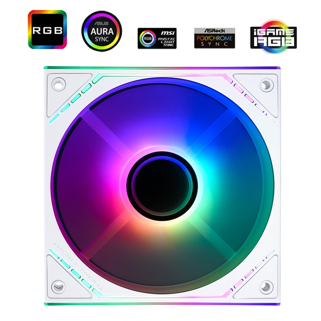 Thermalright TL-M12RW-S White A-RGB Reverse 120mm PWM Fan